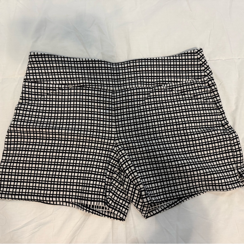 INC International Concepts Black and White Grid Shorts. Business casual